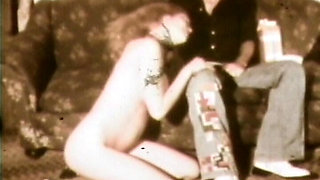 Collared Retro Submissive Services Group in Vintage 8-minute Classic