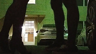 Thick BBW Wife in Lingerie in Public Hotel Parking Lot! Badblondiemonroe