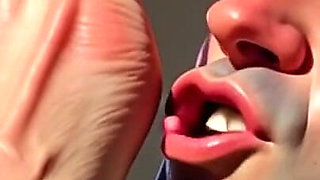 Submissive Foot Slave Licking Big Feet