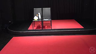 Mistress Enjoys Cbt At The Slave Market Using Crusher Board, Humbler, Bougie, And Rope