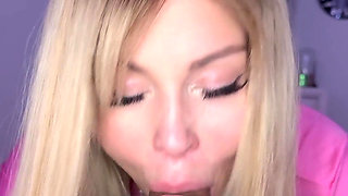 Sexy Busty Blonde Katalina Kyle Gets a Creampie for Dessert