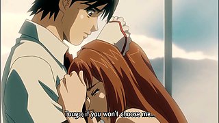 Hentai blowjob, anime, tongue kissing