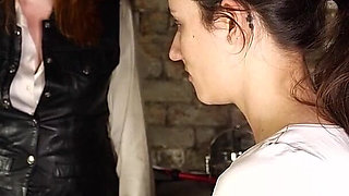 Slave Mila Endures 24 Cold-hearted Hand Caning Strokes From Mistress Roxy