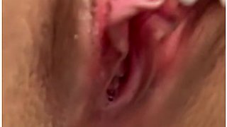 Close-up Dripping Wet Shaved Pink Pussy Edging Creamy Clit Orgasm In Public ;)