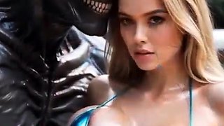 Huge monster fucking beauty babes at the pool