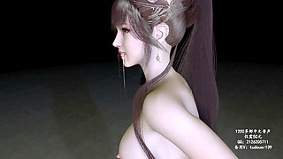 Sapphic anime sex adventure with sexyoxl in 3D