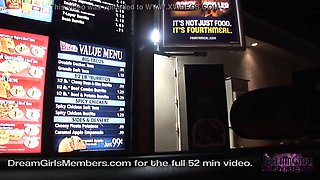 Large tit dark haired coed streaks around tampa