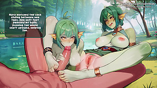 Big Ass 18yo Monster Girls Get Huge Anal Gapes After Some Ass Fucking Threesome with Creampie - Harem Vs Zombies (steam Game)