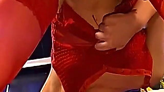 Filthy Brunette in Red Lingerie: Fingered Hard, Fucked Deep and Facial Cum Blast!