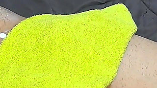 Big-butted Woman Gives Massages, Heats up and Turns Into...