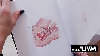 hot milf taught two innocent teens on how to squirt