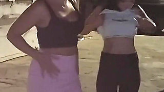 Two Teens Are Peeing in a Square!