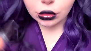 Caught the Fat Goth Nurse Masturbating