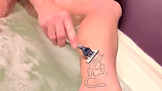 Shaving Pussy & Legs, Erotic Sensual School Teacher