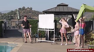 Wild Strip Game Show: Loser Teen Recites National Anthem and Undresses