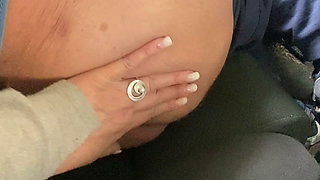 Fingering His Ass in Car