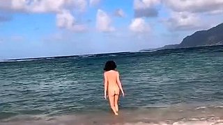 Busty Brunette Gets A Hardcore Drilling With BBC on Beach