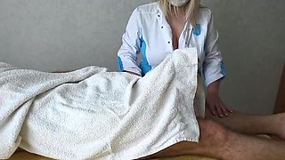 Nefirtity's Fantasy: Female Masseuse Jerks Off Man's Giant Cock