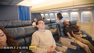 Lucky gets nailed with flight attendant hazel mercy in private when lasirena69 comes & joins for a hot three-way - brazzers