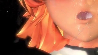 Anime Cow Girl Pounded Hard Against the Cage