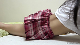Hairy Pussy Student Uniform Girl's Room, Serious Girl with Nice Body and Natural Boobs in Girls' Dormitory in Japan