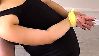 Amateur Wife Tape Bondage Rough Deep Sloppy Blowjob Cum Swallow