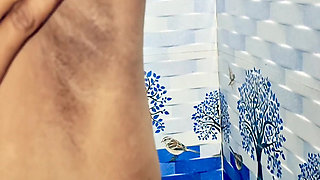 Desi bhabi hair remove in bathroom