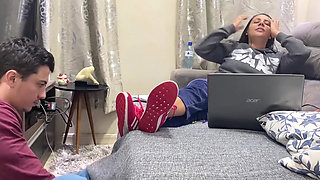 Kiffa Ignores Foot Slave While He Licks Her Sneakers Clean