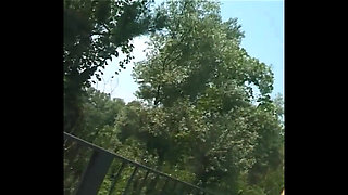 Shameless Blonde Slut Has Solo Sex in the Woods