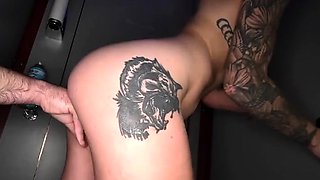 Big tit blonde gives blowjob to big cock