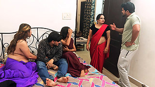 Indian desi bhabhi Gangbang threesome foursome hardcore sex video