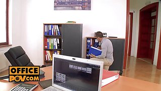 POV - Cum loving office skank Vanessa Decker demands your dick