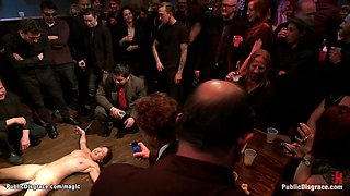 Bound fisted and fucked in public