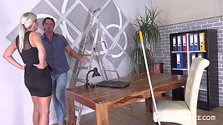 Powerful Company Director Thomas and Karol Lilien Endure Big-Cock Hardcore Pounding for Office Delay