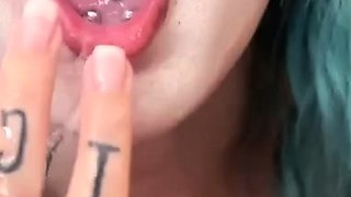 Awesome Teen With Big Boobs Dildo Masturbation