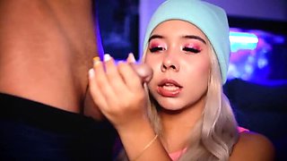 Adorable webcam model, Imvalentina, pleases Jesusjavier orally on camera