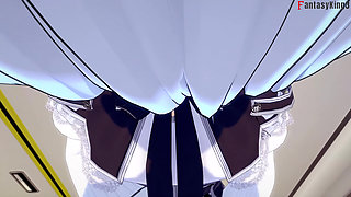 Koneko Blackmailed sex on the train - DXD NTR Madness Series
