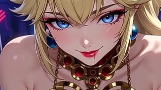 Gol Busty Princes Peach Teasing Cartoon Animation