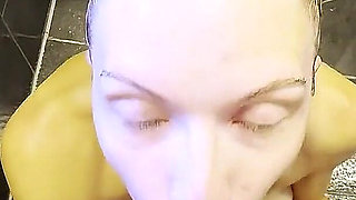 German Slim Step-sister with Big Tits Caught in Shower and Seduce to Fuck