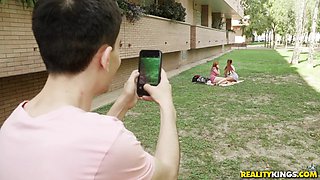 Wonderful babes breathtaking sex clip