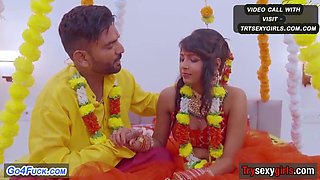 Newlyweds ignite fiery passion on their first sultry night