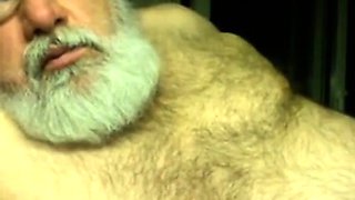 Silver Fox Jacks Off