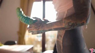 Lesbian Anal Sex Extreme - Tattooed Girls Anuskatzz & Eden Ivy Squirting with Toys and Gapes