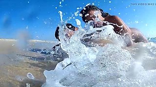DreamStudioCouple Nude Beach Fuck - Big Tits Amateur MILF Doggystyle Orgasm