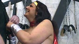 Busty brunette bitch with big boobs