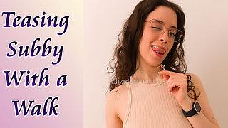 Teasing Subby with a Walk - Elizathemodel Keyholding Femdom Domme Teasing Chastity Caged Sub Nonnude