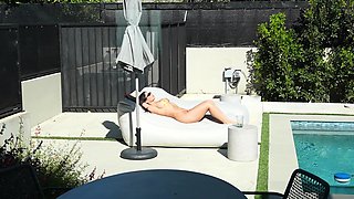 Caught My bffs brother jerking off to me by the pool