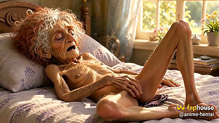 90 Year Old Woman Masturbates Her Wrinkled Ugly Pussy