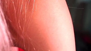 Webcam busty blonde stripped covered by oil anal masturbate