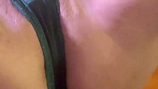 Pissing in My Panties and on the Floor While I Masturbate